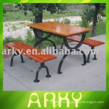 Table et chaise en bois de haute qualité en plein air en bois